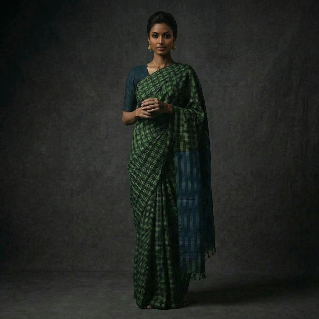 Handwoven Cotton Sari - SN049