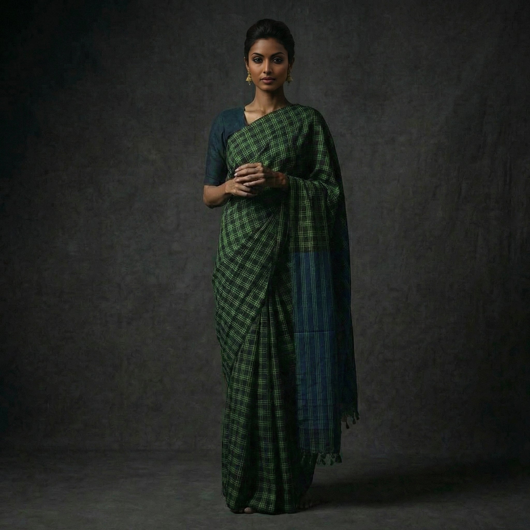 Handwoven Cotton Sari - SN049