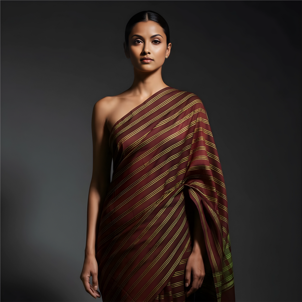 Handwoven Cotton Sari - SN051