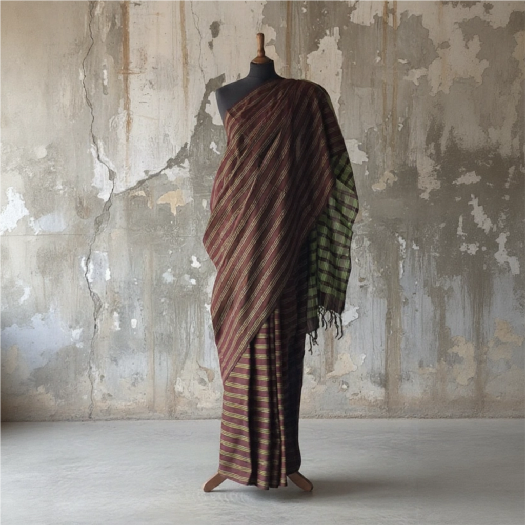 Handwoven Cotton Sari - SN051