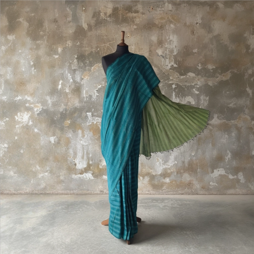 Handwoven Cotton Sari - SN054