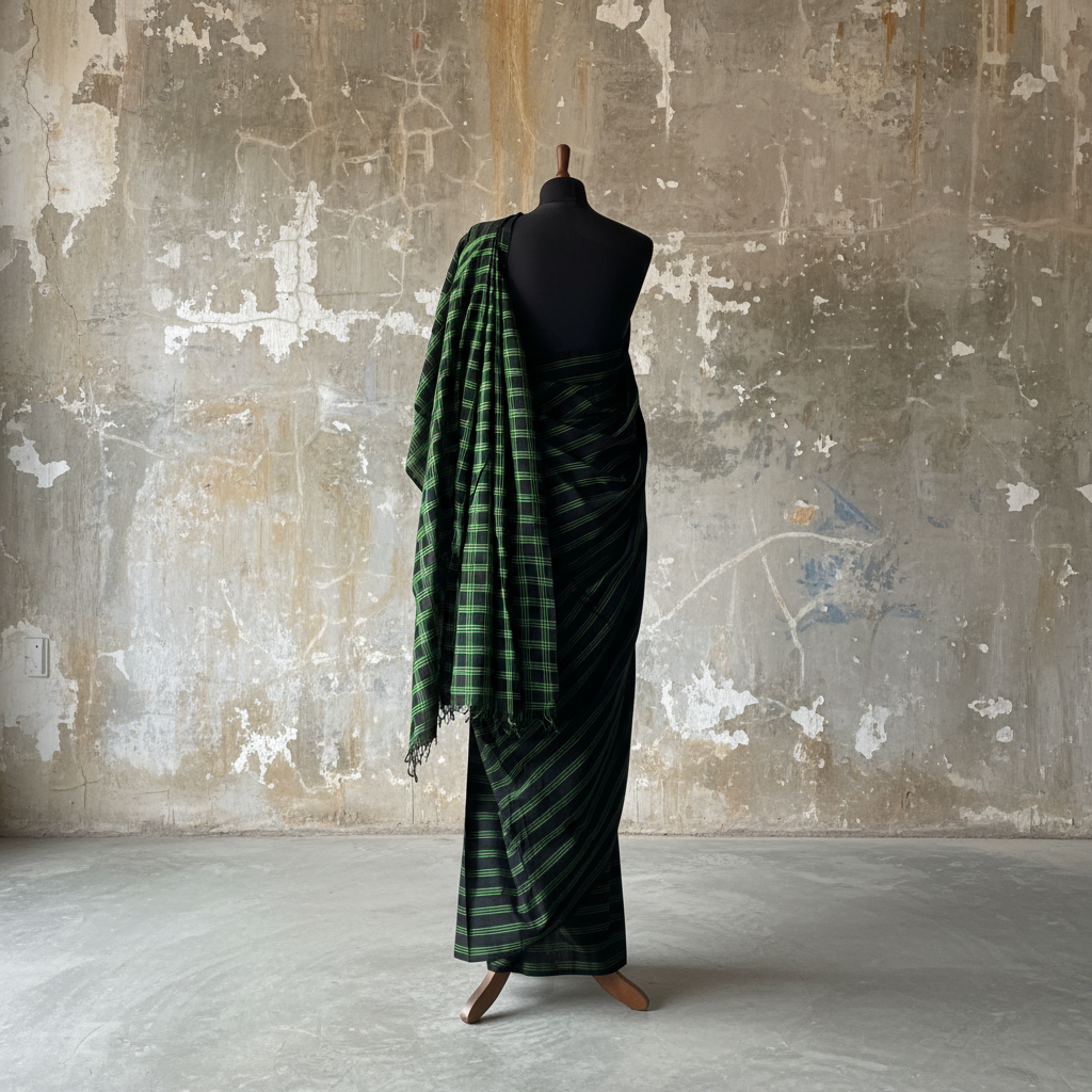 Handwoven Cotton Sari - SN055