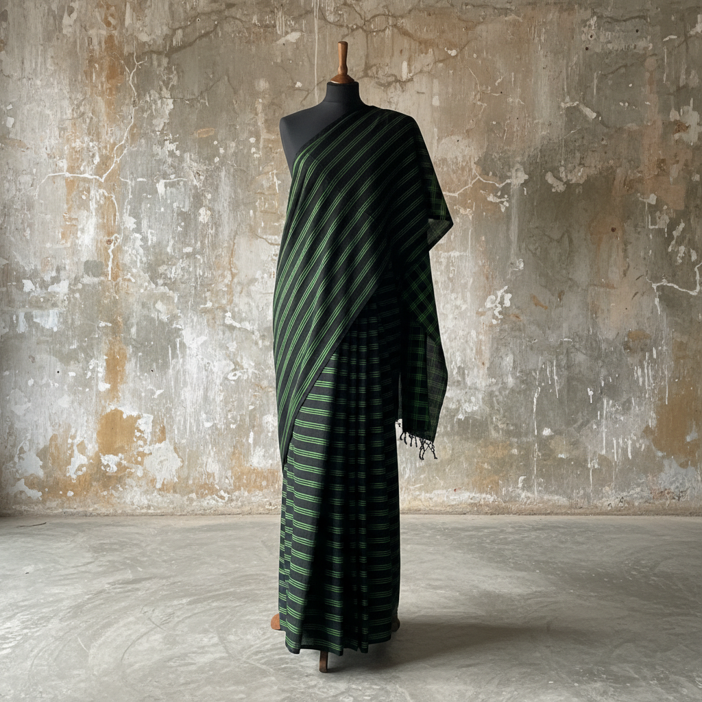 Handwoven Cotton Sari - SN055