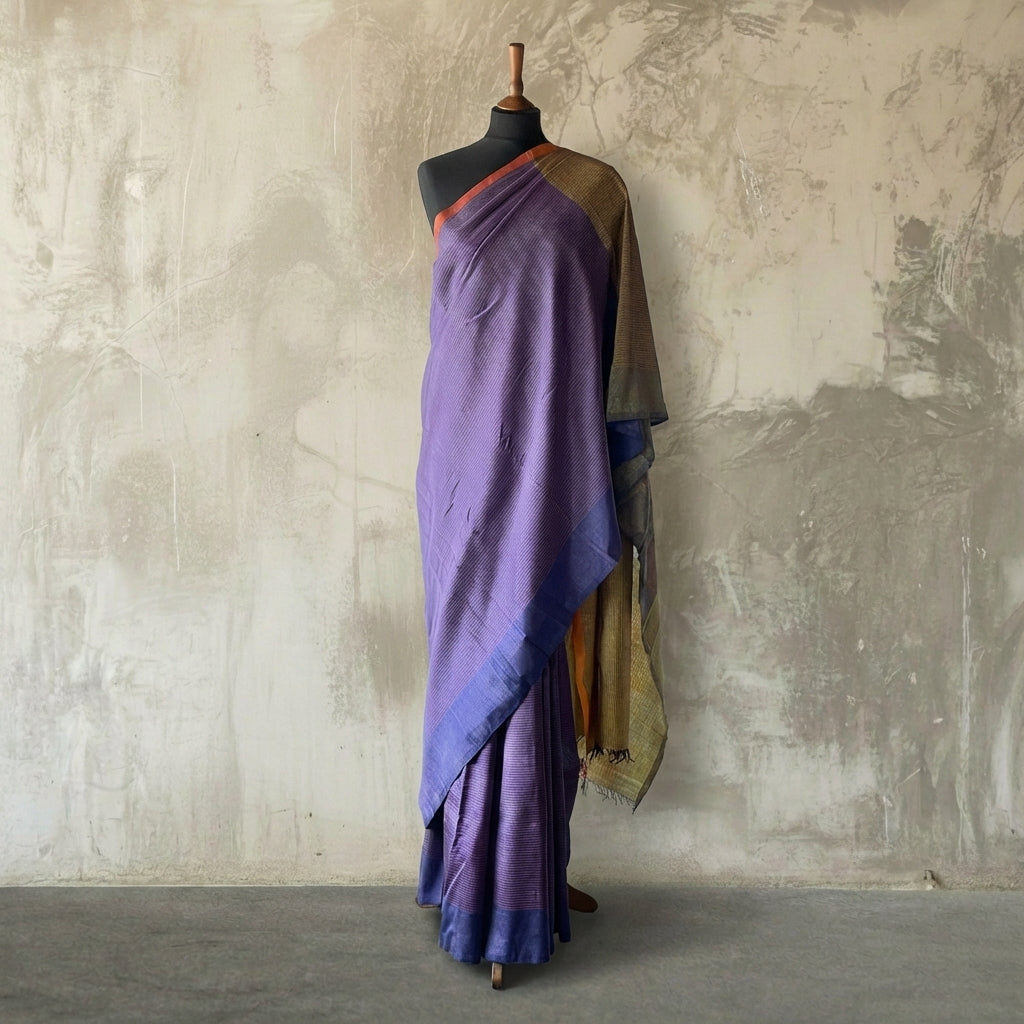 Handwoven Reyon Sari - SN104