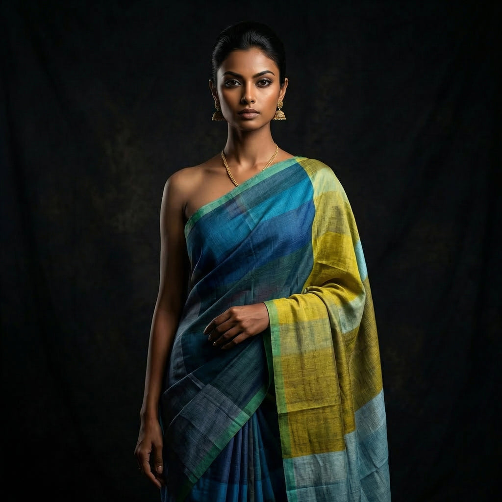 Handwoven Reyon Sari -SN198