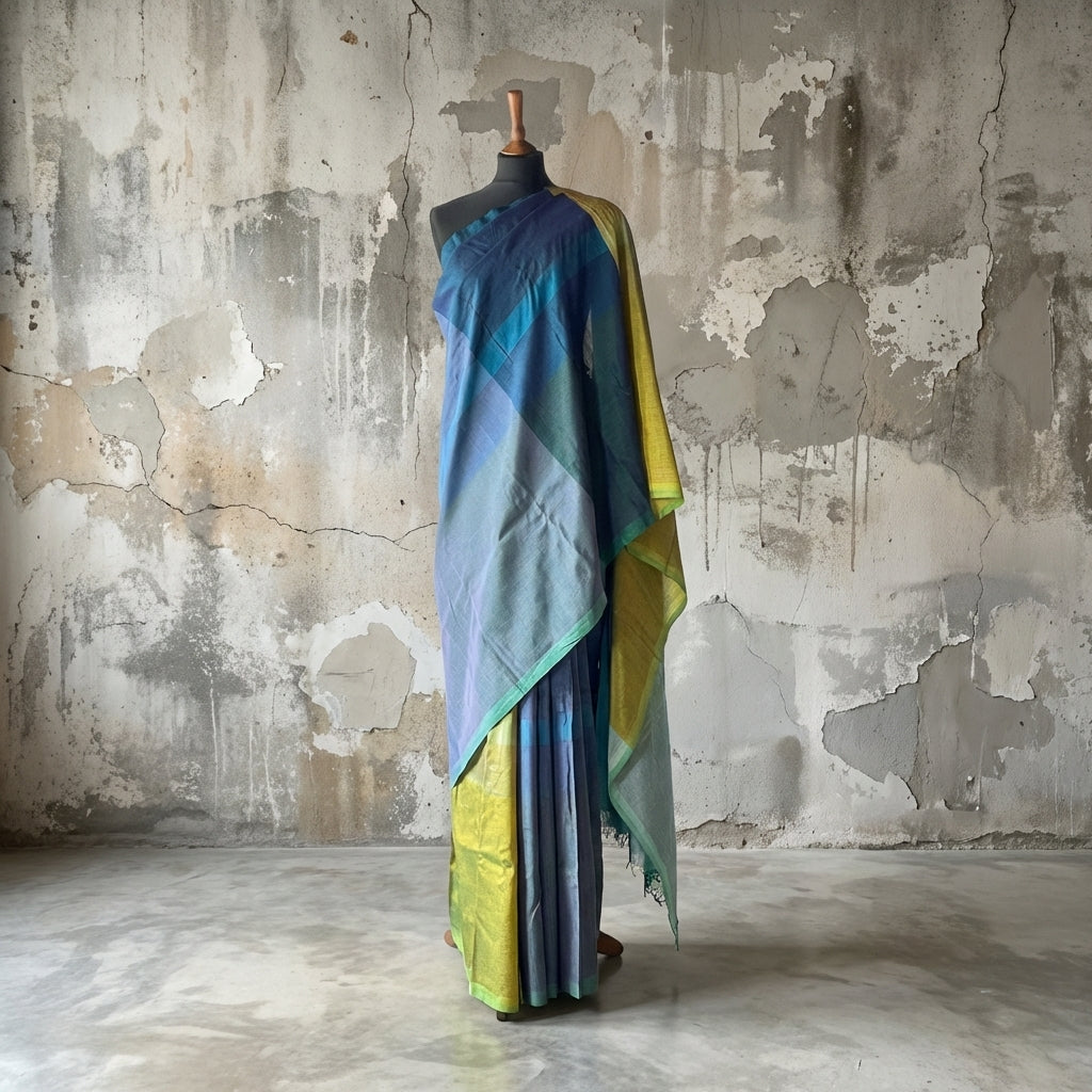 Handwoven Reyon Sari -SN198