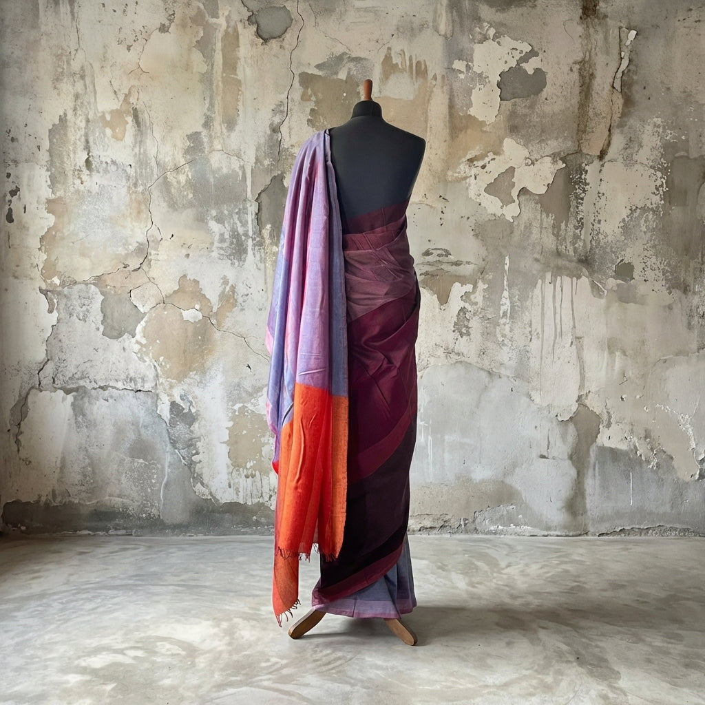 Handwoven Reyon Sari - SN219