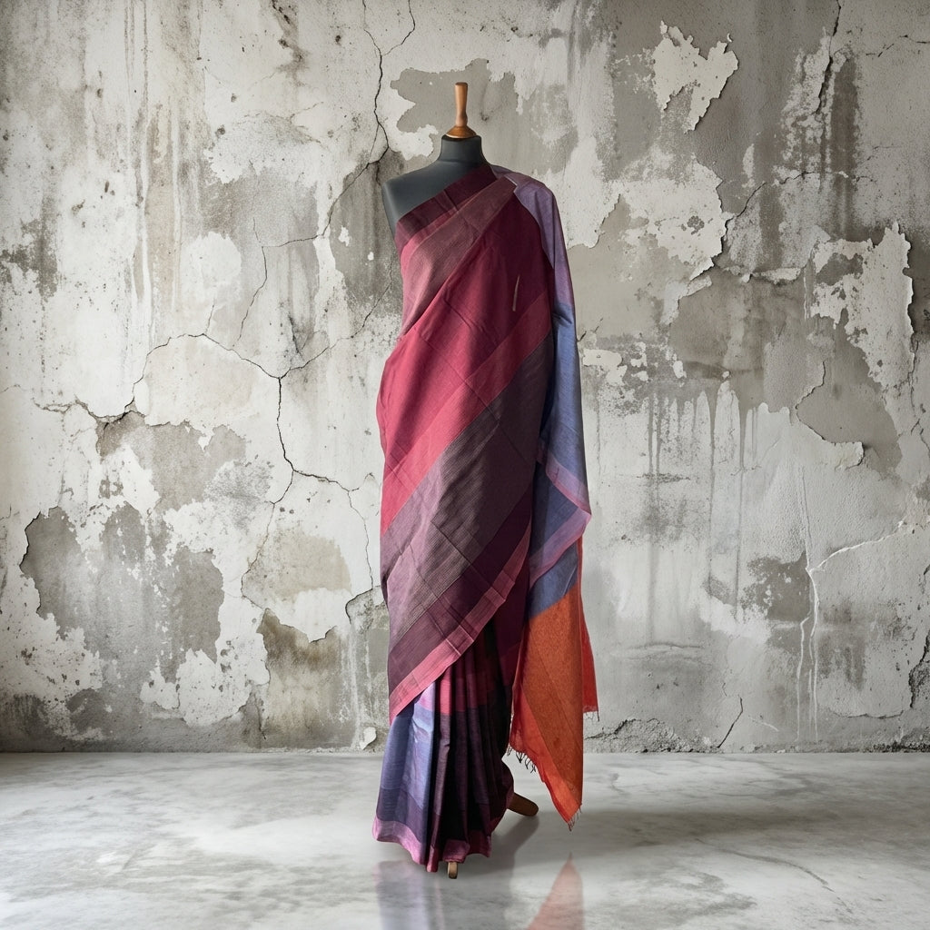 Handwoven Reyon Sari - SN219