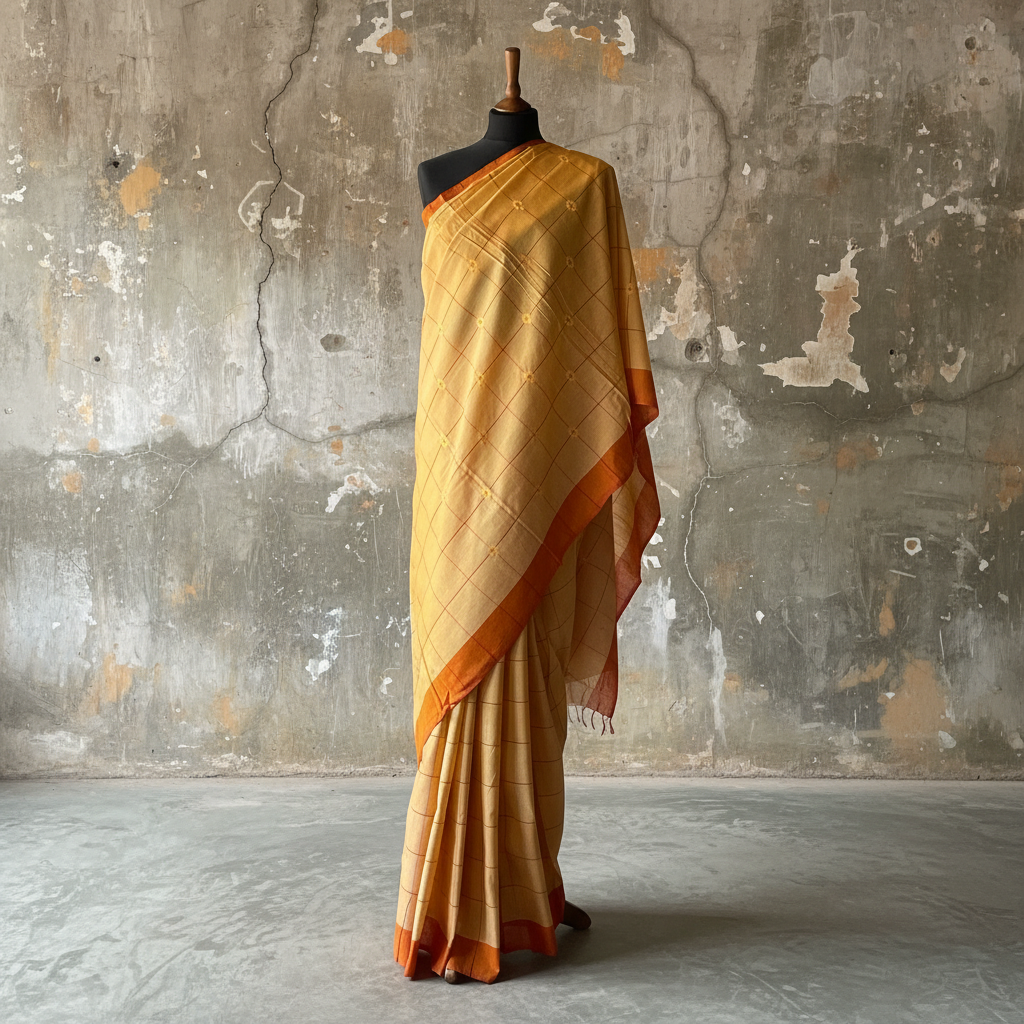 Handwoven Cotton Sari - SN351