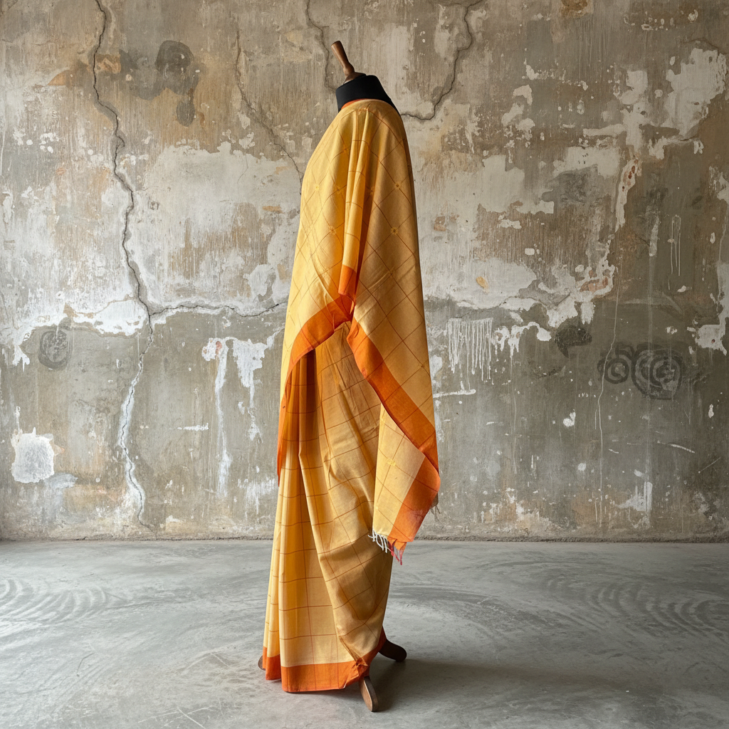 Handwoven Cotton Sari - SN351