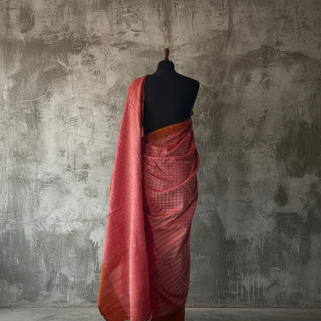 Handwoven cotton sari - SPD_018