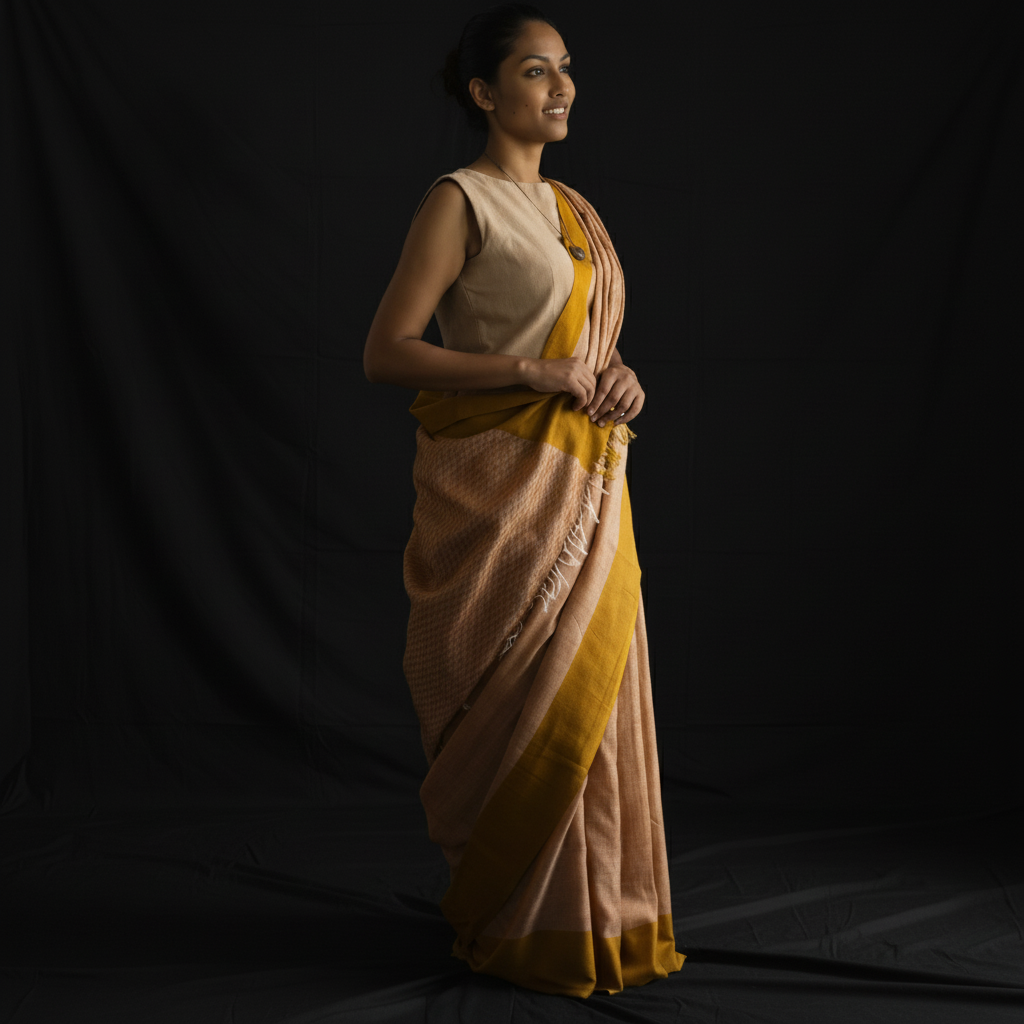 Handwoven Cotton  Sari - SPD_011